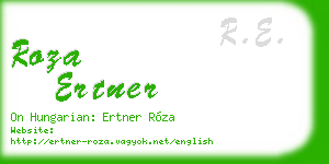 roza ertner business card
